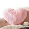 YRXRUS Heart Pillows, Love Heart Shaped Pillow, Small Cute Pink Heart Pillows for Gifts, Faux Rabbit Throw Pillows for Her, Kids, Girls Home Decoration, 10X11 Inch